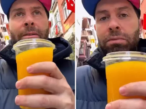 Bir bardak portakal suyuna, servet ödedi