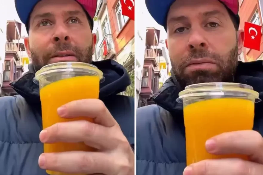 Bir bardak portakal suyuna, servet ödedi